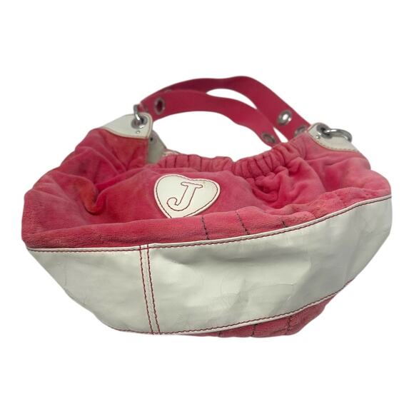 Juicy Couture Pink Suede Shoulder Bag with Charm – Vintage Y2K Logo Purse - Picture 2 of 13